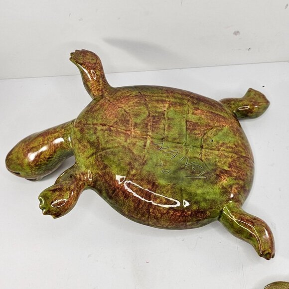 Vintage Snapper Turtle Large Trinket Box Figurine Removable Shell 1970 - Picture 10 of 13